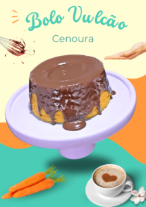 Bolo Vulcão de Cenoura