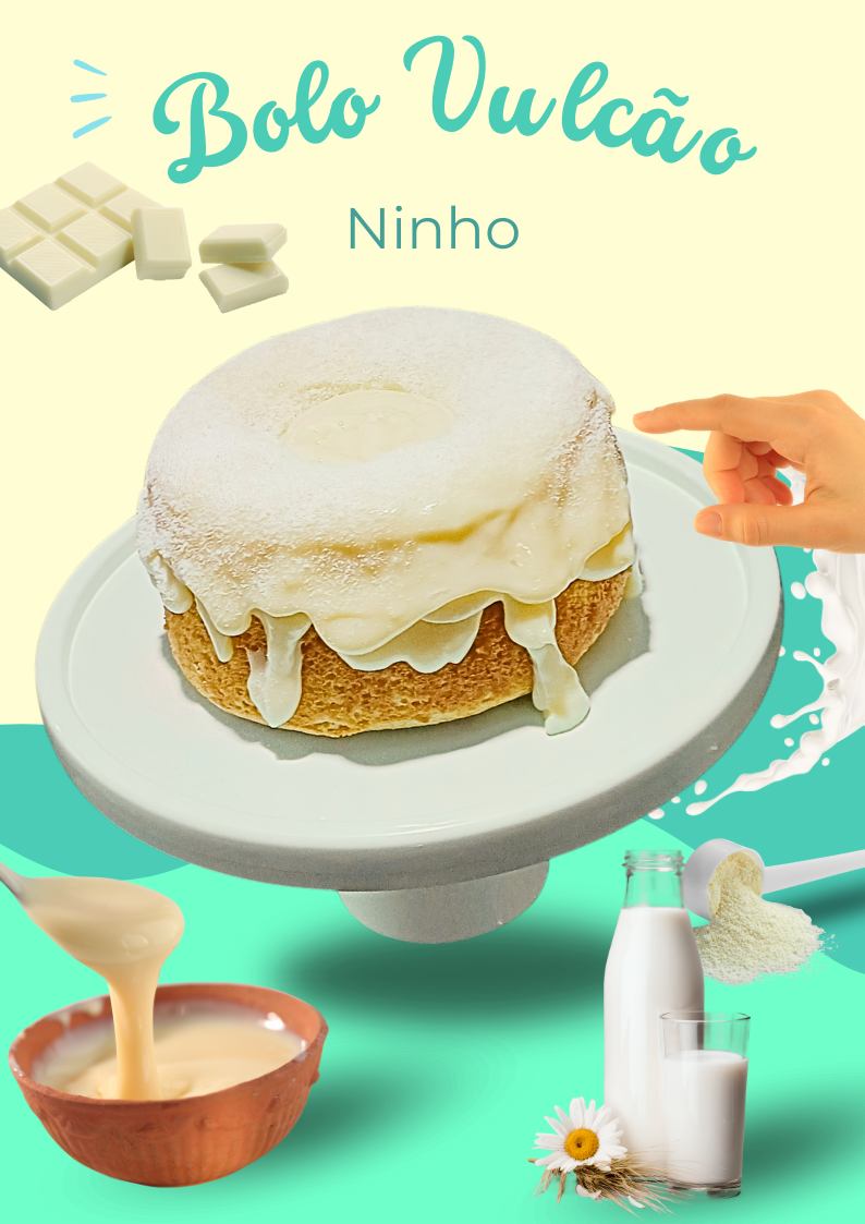 Bolo Vulcão de Ninho
